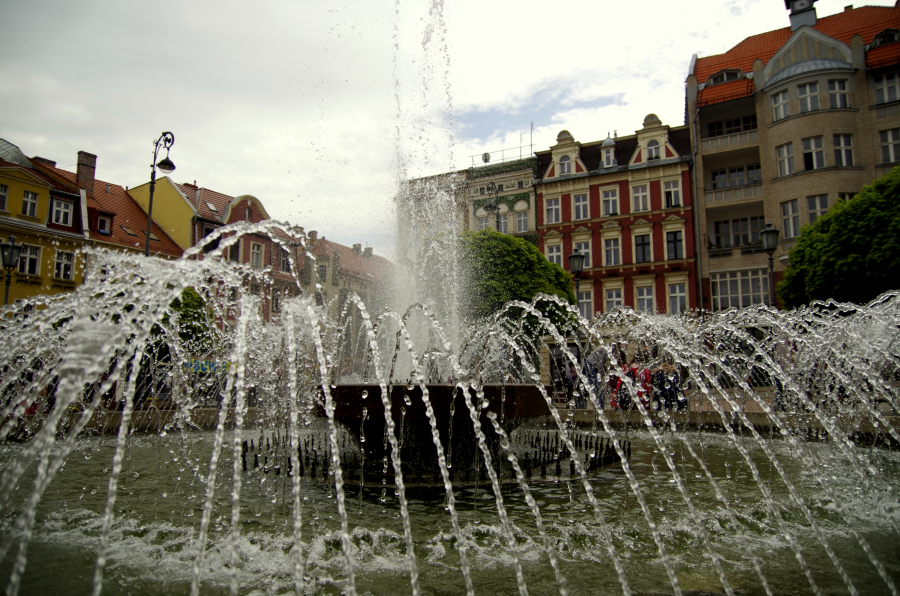 Wałbrzych fontanna na rynku